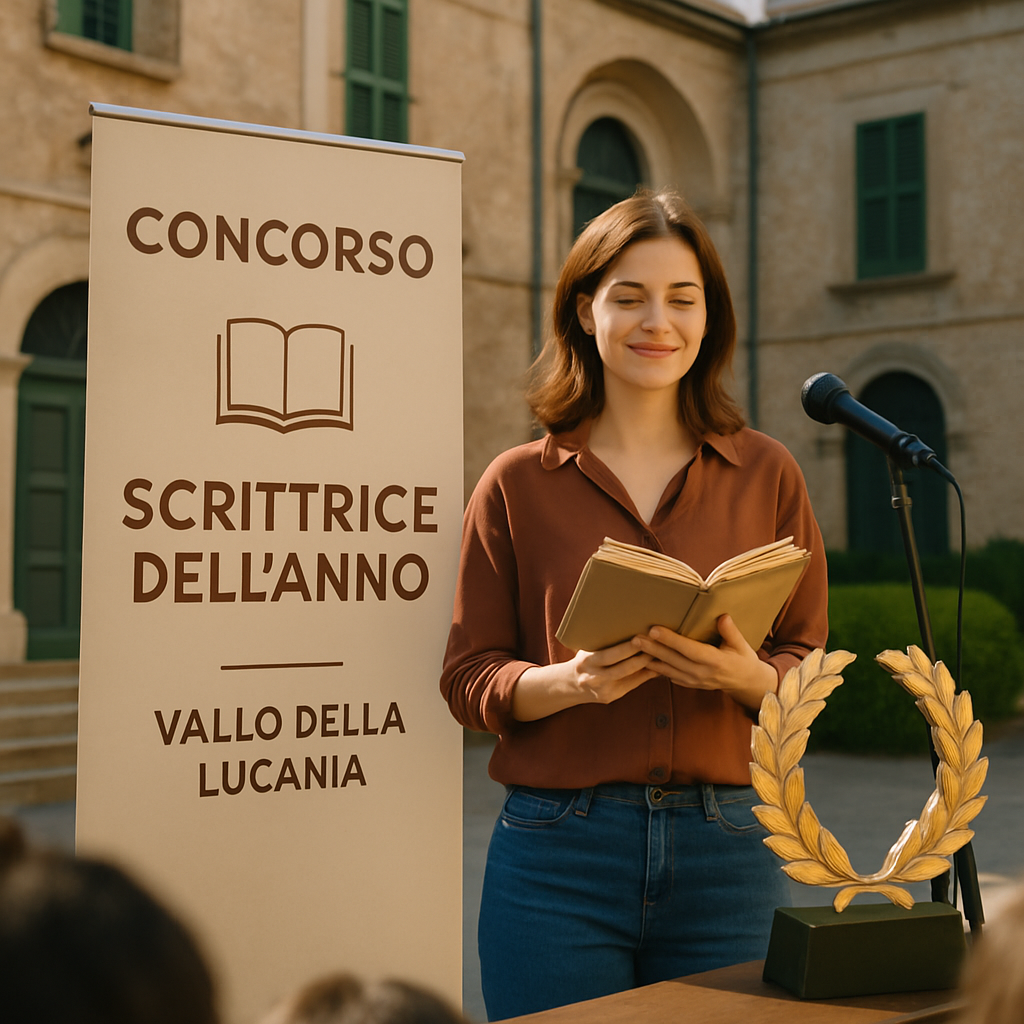 Nuovo concorso di letteratura, la scrittrice dell’anno a vallo della lucania